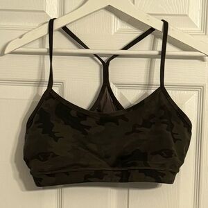 Lululemon Athletica Black Camouflage Sports Bra